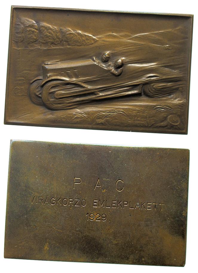 Pannonia Automobil Club Virgkorz 1929 htrcs plakett